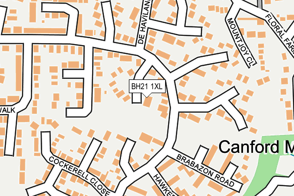 BH21 1XL map - OS OpenMap – Local (Ordnance Survey)