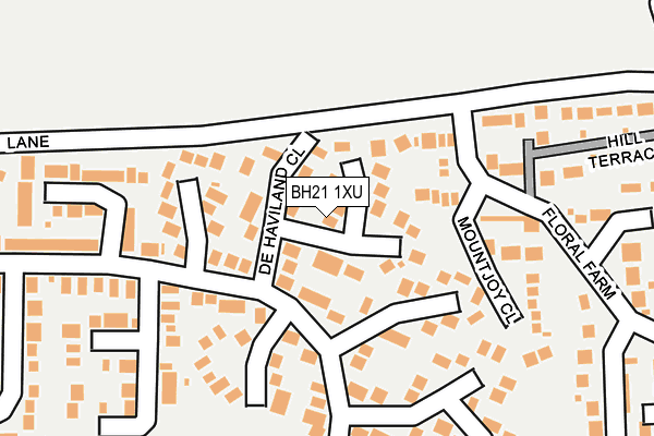 BH21 1XU map - OS OpenMap – Local (Ordnance Survey)