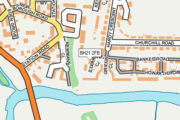 BH21 2FB map - OS OpenMap – Local (Ordnance Survey)