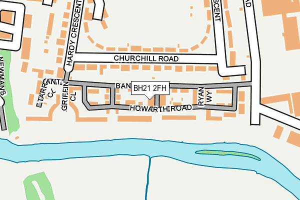 BH21 2FH map - OS OpenMap – Local (Ordnance Survey)