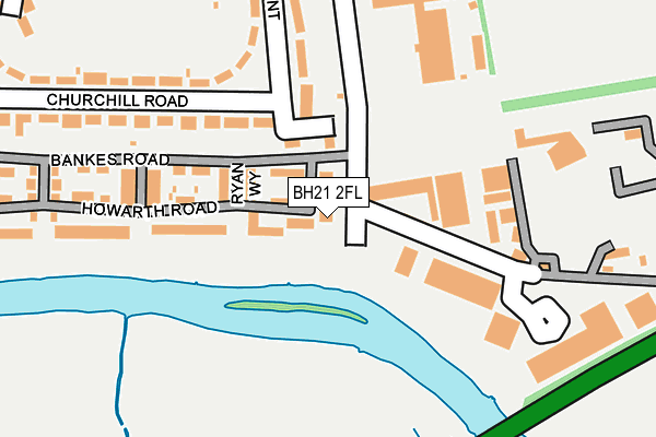 BH21 2FL map - OS OpenMap – Local (Ordnance Survey)