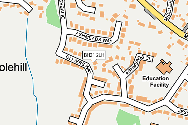 BH21 2LH map - OS OpenMap – Local (Ordnance Survey)