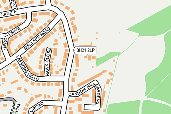 BH21 2LP map - OS OpenMap – Local (Ordnance Survey)