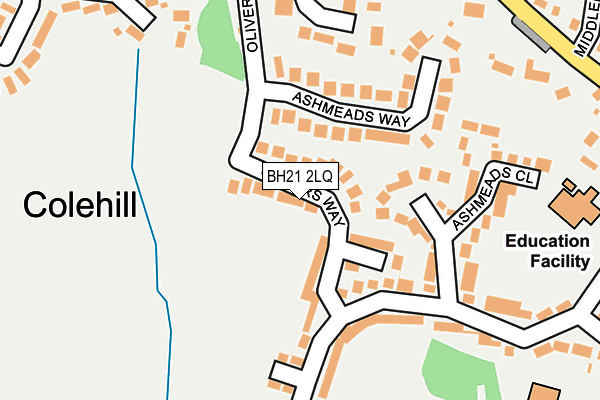 BH21 2LQ map - OS OpenMap – Local (Ordnance Survey)