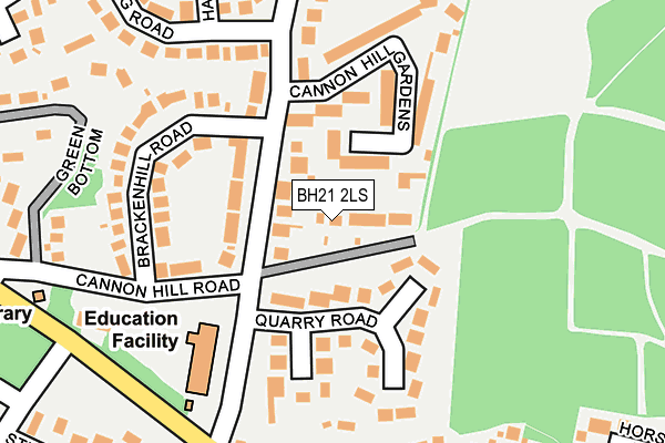 BH21 2LS map - OS OpenMap – Local (Ordnance Survey)