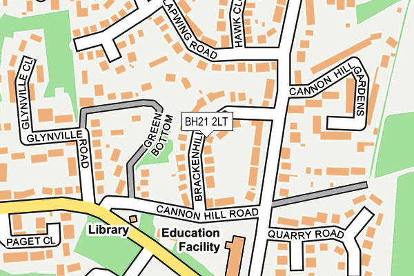 BH21 2LT map - OS OpenMap – Local (Ordnance Survey)