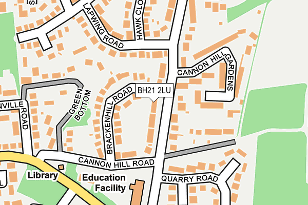 BH21 2LU map - OS OpenMap – Local (Ordnance Survey)