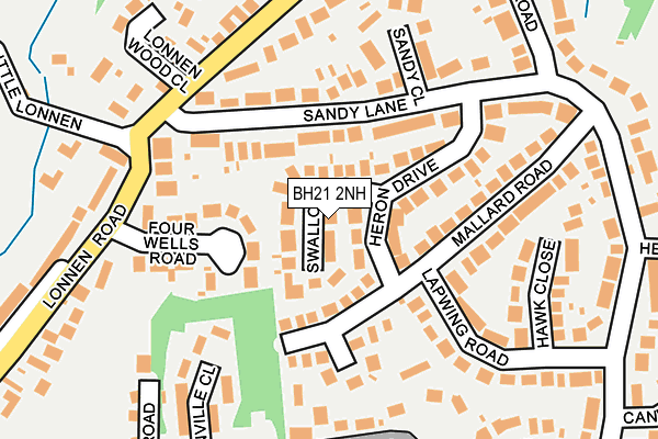 BH21 2NH map - OS OpenMap – Local (Ordnance Survey)