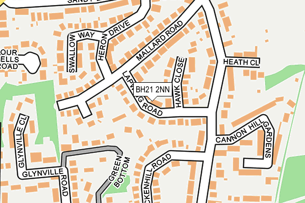 BH21 2NN map - OS OpenMap – Local (Ordnance Survey)