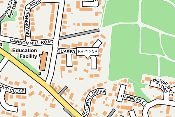 BH21 2NP map - OS OpenMap – Local (Ordnance Survey)