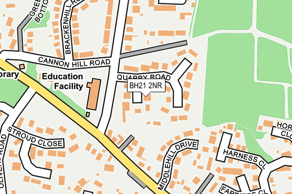 BH21 2NR map - OS OpenMap – Local (Ordnance Survey)