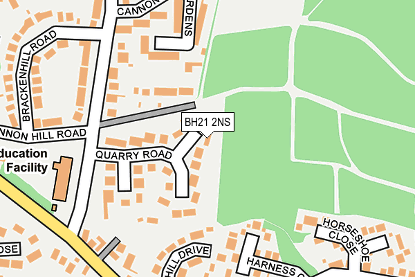 BH21 2NS map - OS OpenMap – Local (Ordnance Survey)