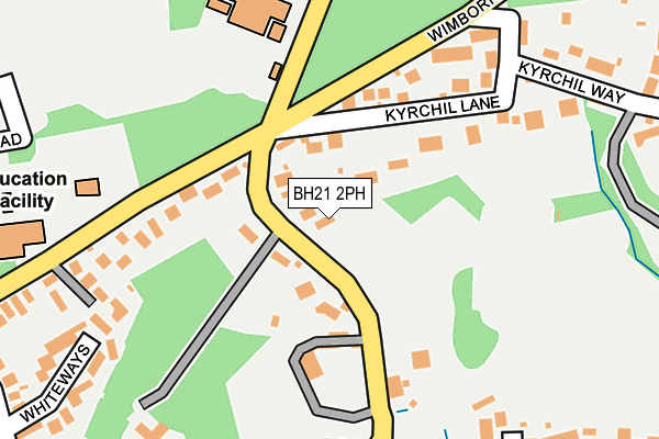 BH21 2PH map - OS OpenMap – Local (Ordnance Survey)
