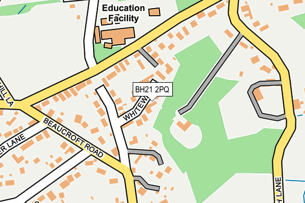 BH21 2PQ map - OS OpenMap – Local (Ordnance Survey)