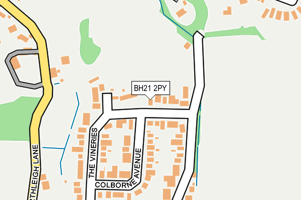 BH21 2PY map - OS OpenMap – Local (Ordnance Survey)