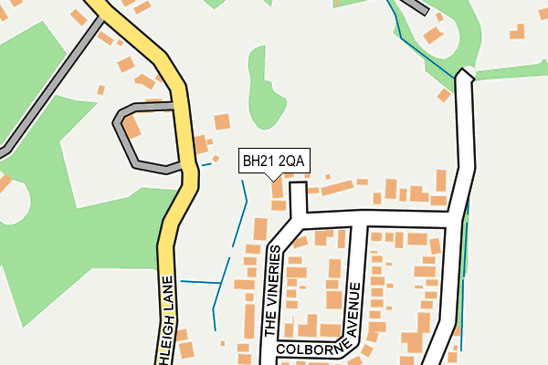 BH21 2QA map - OS OpenMap – Local (Ordnance Survey)