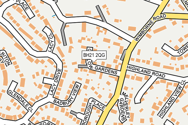 BH21 2QG map - OS OpenMap – Local (Ordnance Survey)