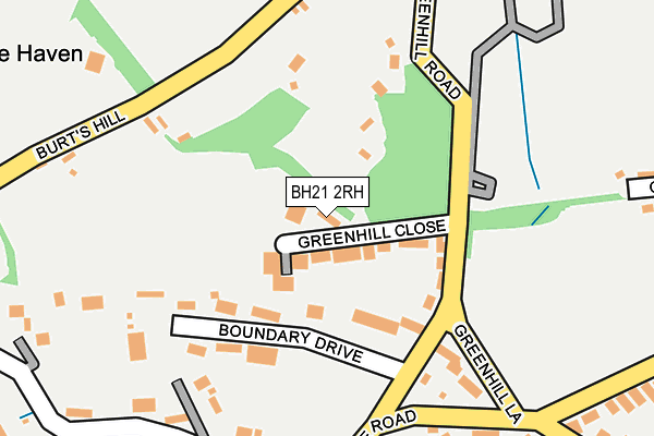 BH21 2RH map - OS OpenMap – Local (Ordnance Survey)
