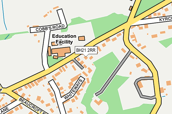 BH21 2RR map - OS OpenMap – Local (Ordnance Survey)