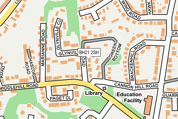 BH21 2SH map - OS OpenMap – Local (Ordnance Survey)