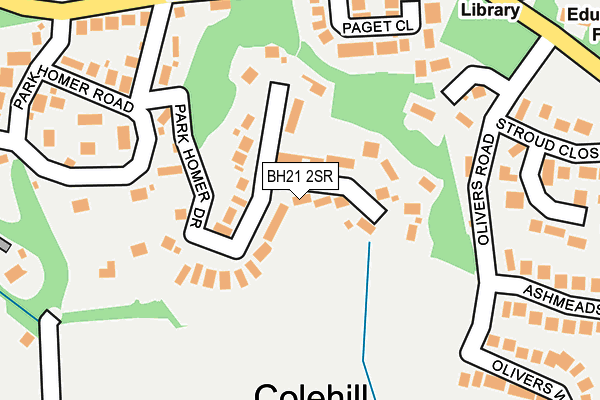 BH21 2SR map - OS OpenMap – Local (Ordnance Survey)