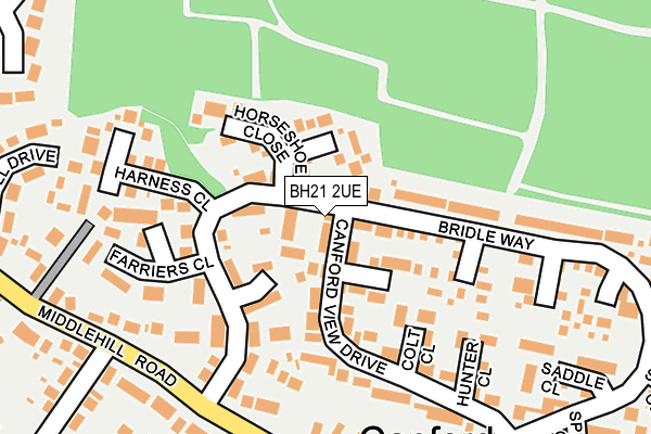 BH21 2UE map - OS OpenMap – Local (Ordnance Survey)