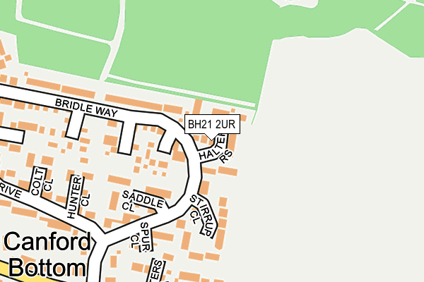 BH21 2UR map - OS OpenMap – Local (Ordnance Survey)