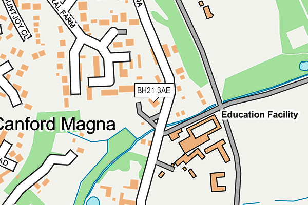 BH21 3AE map - OS OpenMap – Local (Ordnance Survey)