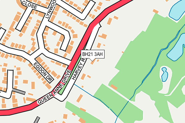 BH21 3AH map - OS OpenMap – Local (Ordnance Survey)