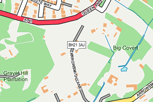 BH21 3AJ map - OS OpenMap – Local (Ordnance Survey)