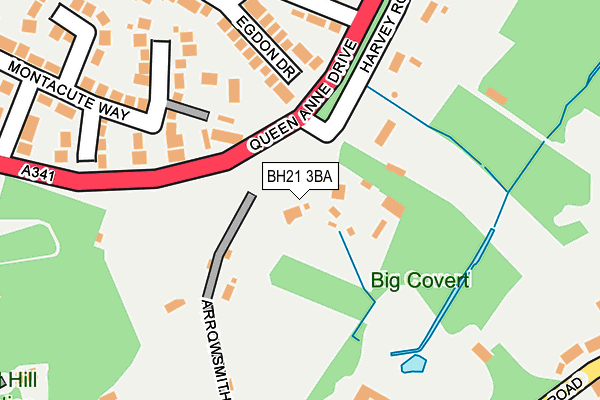 BH21 3BA map - OS OpenMap – Local (Ordnance Survey)