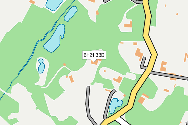 BH21 3BD map - OS OpenMap – Local (Ordnance Survey)