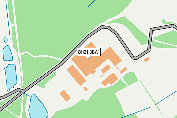 BH21 3BW map - OS OpenMap – Local (Ordnance Survey)