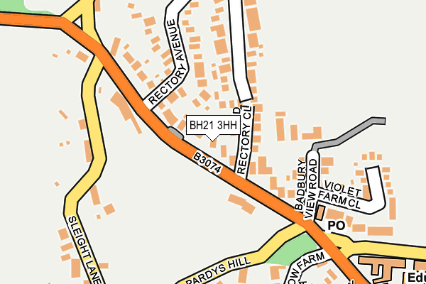 BH21 3HH map - OS OpenMap – Local (Ordnance Survey)