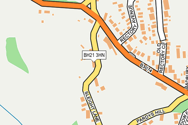 BH21 3HN map - OS OpenMap – Local (Ordnance Survey)
