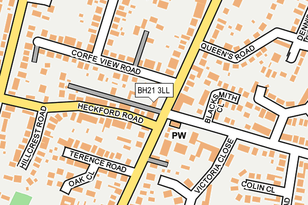 BH21 3LL map - OS OpenMap – Local (Ordnance Survey)