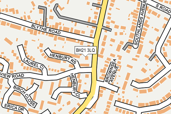 BH21 3LQ map - OS OpenMap – Local (Ordnance Survey)