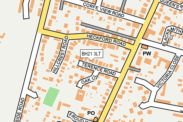 BH21 3LT map - OS OpenMap – Local (Ordnance Survey)