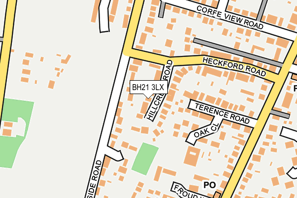 BH21 3LX map - OS OpenMap – Local (Ordnance Survey)