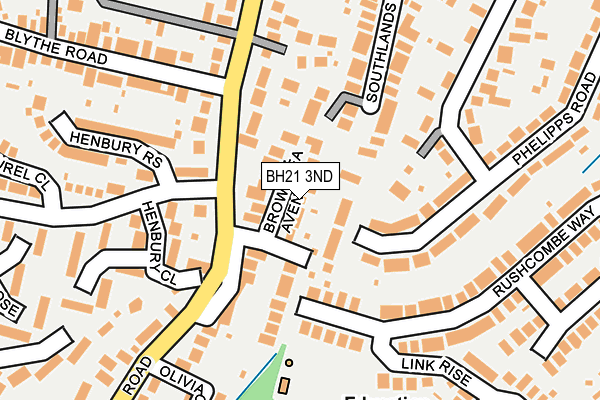 BH21 3ND map - OS OpenMap – Local (Ordnance Survey)