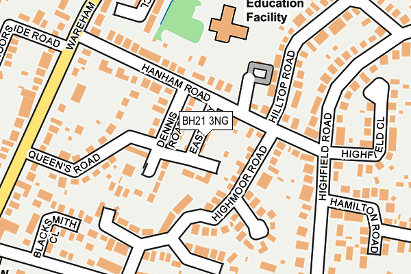 BH21 3NG map - OS OpenMap – Local (Ordnance Survey)