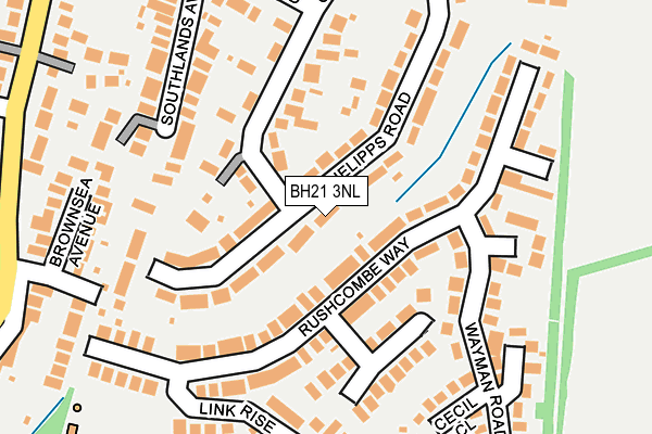 BH21 3NL map - OS OpenMap – Local (Ordnance Survey)