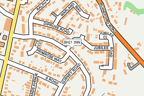 BH21 3NN map - OS OpenMap – Local (Ordnance Survey)