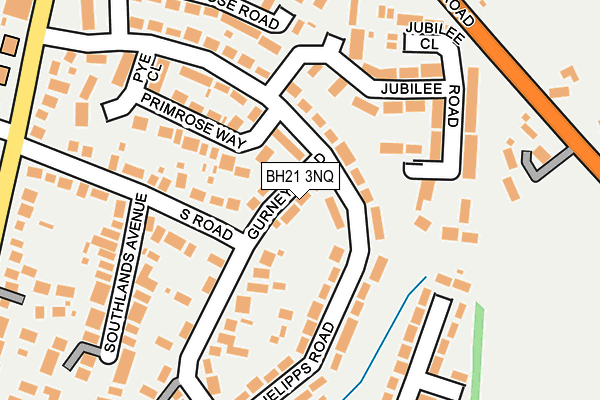 BH21 3NQ map - OS OpenMap – Local (Ordnance Survey)