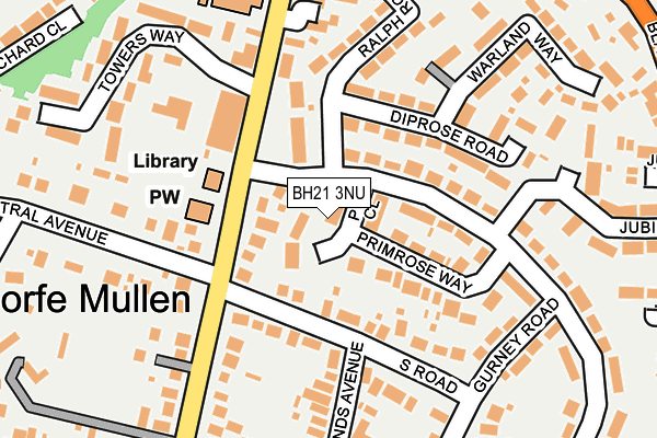 BH21 3NU map - OS OpenMap – Local (Ordnance Survey)