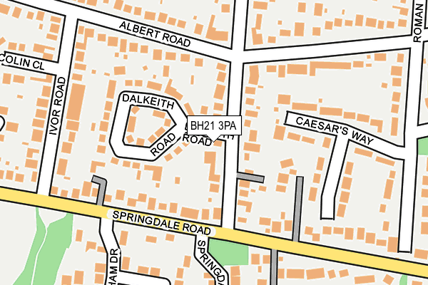 BH21 3PA map - OS OpenMap – Local (Ordnance Survey)