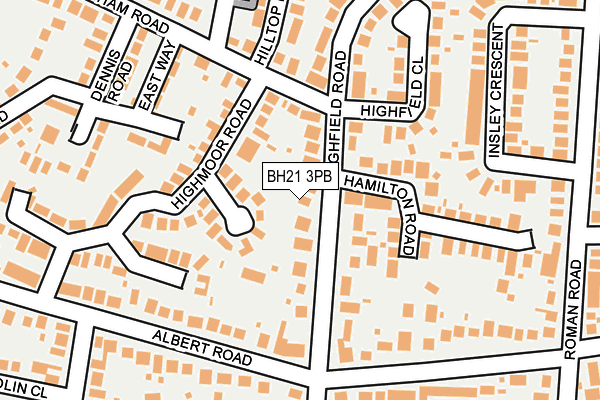 BH21 3PB map - OS OpenMap – Local (Ordnance Survey)