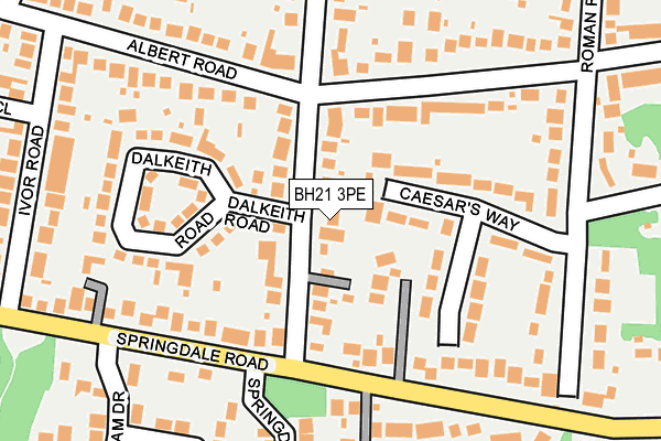 BH21 3PE map - OS OpenMap – Local (Ordnance Survey)