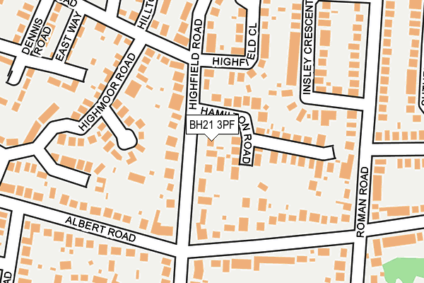BH21 3PF map - OS OpenMap – Local (Ordnance Survey)