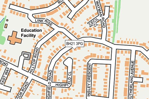 BH21 3PG map - OS OpenMap – Local (Ordnance Survey)